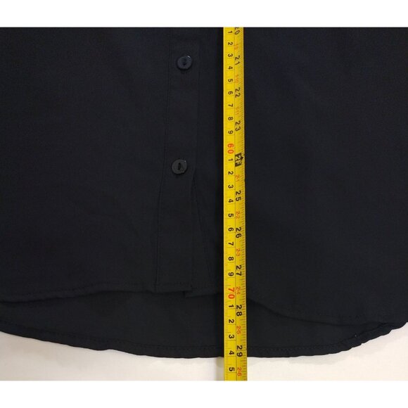 H&M Black Sleeveless Button-Up Blouse With Lace Yoke Detail Size 8, NWOT - Picture 8 of 8